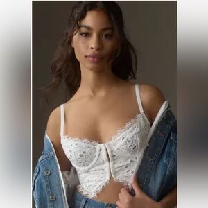 NWOT Anthropologie GISELLE LACE BUSTIER: EYELET EDITION